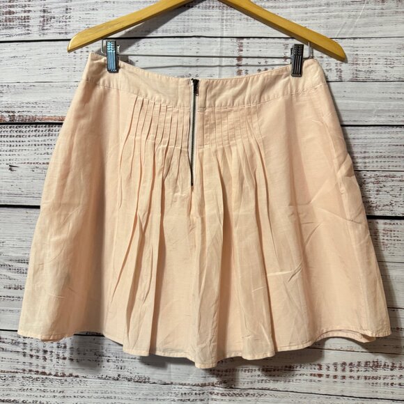 KIMCHI BLUE ANTHROPOLOGIE Pink Pleated Mini Skirt - Picture 2 of 8